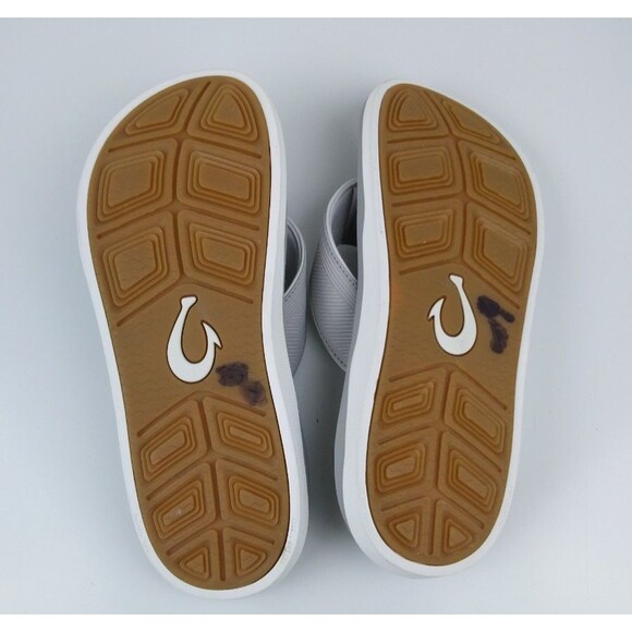 OluKai Ahi Kai Sandals Flip Flops Men\'s Size 9 Ash Grey main image 5